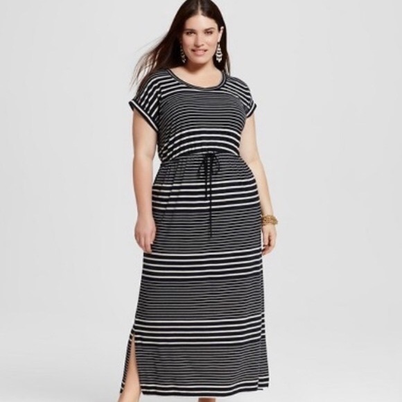 Ava & Viv Dresses & Skirts - Black and white striped maxi dress